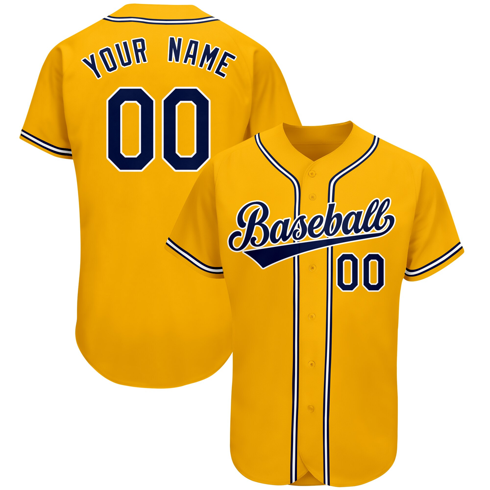 Wholeale Yellow Baseball Jersey